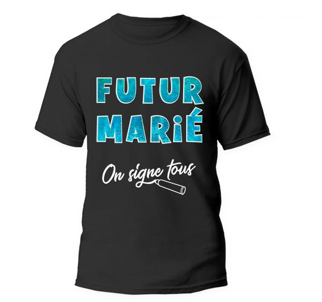 Tee Shirt Noir On signe FUTUR MARIE